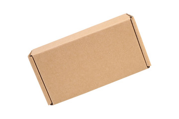 cardboard box isolated on white background with clipping path