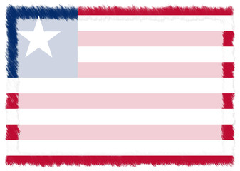 Border made with Liberia national flag.