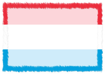 Border made with Luxembourg national flag.
