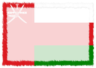 Border made with Oman national flag.