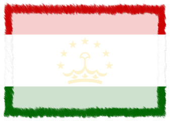Border made with Tajikistan national flag.