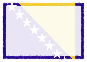 Border made with Bosnia and Herzegovina national flag.