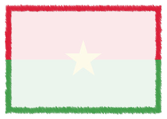 Fototapeta premium Border made with Burkina Faso national flag.