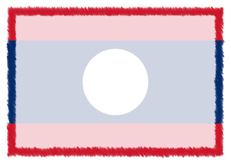 Border made with Laos national flag.