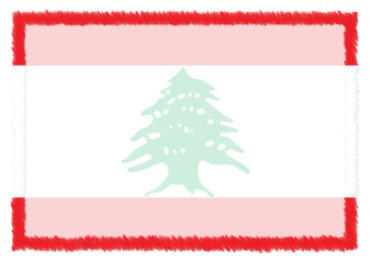Border made with Lebanon national flag.