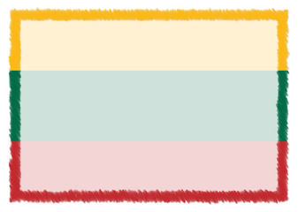 Border made with Lithuania national flag.