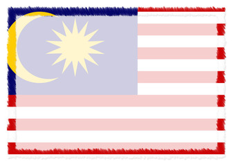 Border made with Malaysia national flag.