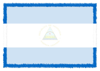 Border made with Nicaragua national flag.