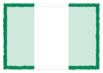 Border made with Nigeria national flag.