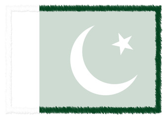 Border made with Pakistan national flag.