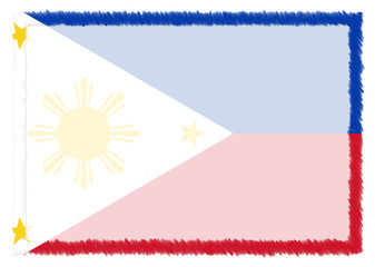 Obraz premium Border made with Philippines national flag.