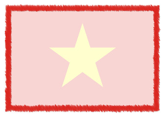Fototapeta premium Border made with Vietnam national flag.