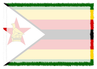 Border made with Zambabwe national flag.