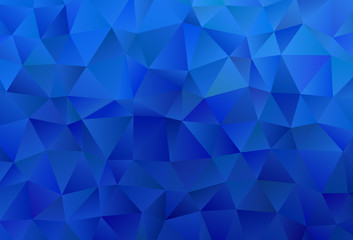 Fototapeta premium Light BLUE vector gradient triangles pattern.