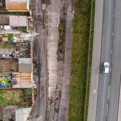 port talbot storm drain from above rubbish