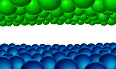 abstract background with balls in perspective