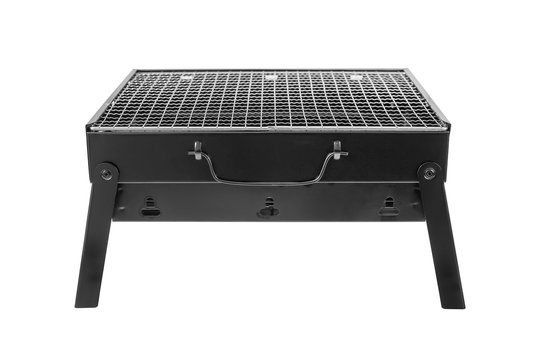 Portable grill isolated on white background with clipping path