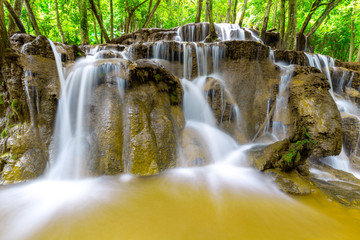 Pa Wai Waterfall,Beautiful waterfall in Tropical Rain forest,Tak Province, Thailand