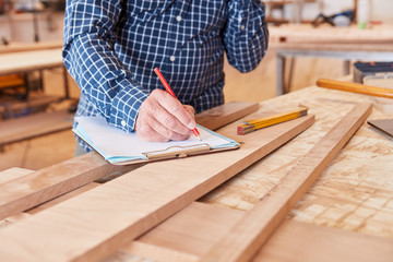 Handwerker mit Bleistift und Checkliste