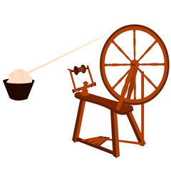 Spinning Wheel - Cartoon Vector Image