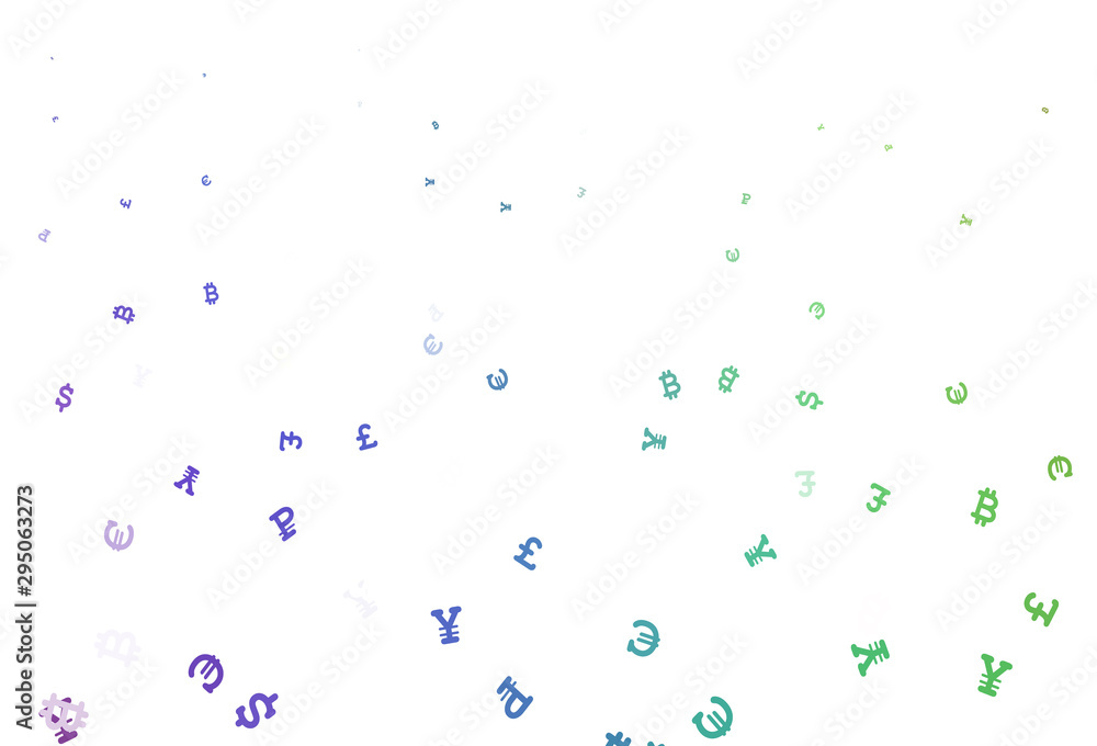 Poster light multicolor vector layout with banking symbols.