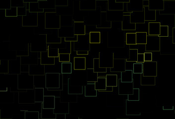 Dark Blue, Yellow vector background with rectangles.