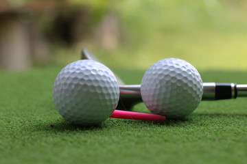 golf ball on grass
