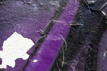 Strong surface structure with rest of paint on concrete wall for abstract backgrounds.