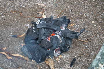 Charcoal fire