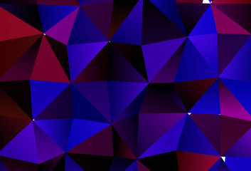 Obraz premium Dark Blue, Red vector pattern with polygonal style.