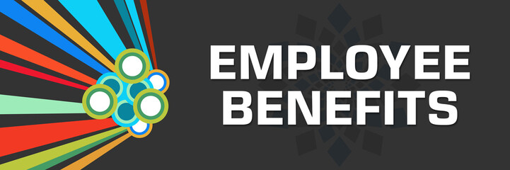 Employee Benefits Colorful Dark Background 