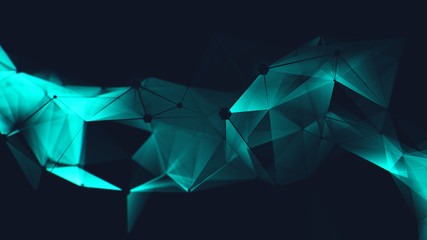 Abstract polygonal space low poly background. Connection structure. Science background. Futuristic polygonal background. Triangular background. Wallpaper. Business