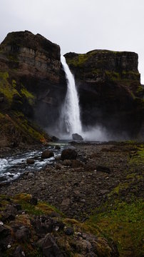 Haifoss waterfall, Iceland - one of the tallest and most magnificent waterfalls located in the south of Iceland © Sandra S.