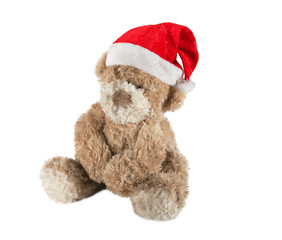 teddy bear with santa hat