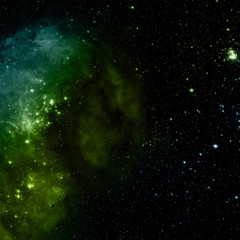 Obraz premium Star field in space and a nebulae. 3D rendering