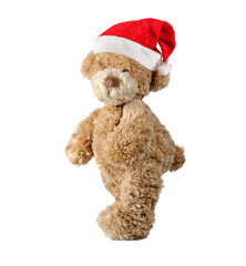 teddy bear with santa hat