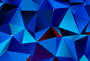 Light Blue, Red vector pattern with polygonal style.