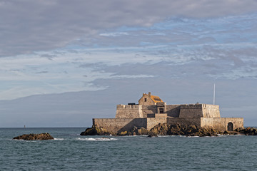 Fort National is a fort on a tidal island a few hundred metres off the walled city of Saint-Malo.