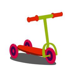 Toy Scooter - Cartoon Vector Image