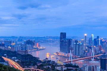 Architectural scenery and city skyline in Chongqing