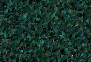 Dark Green vector shining triangular layout.
