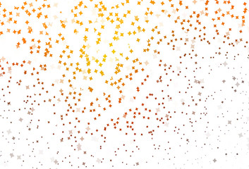 Light Orange vector pattern with christmas stars.