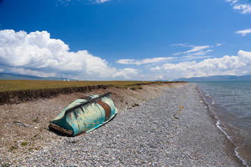 Song Kol lake in Kyrgyzstan.