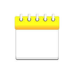 Notebook cartoon icon isolated on the white background