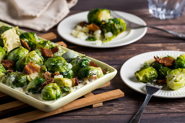 Brussel sprouts and bacon.