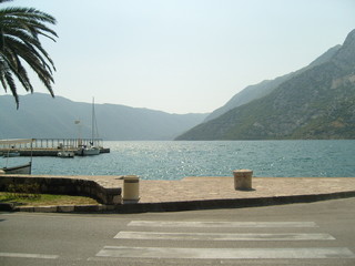 Sea port in Risan Montenegro