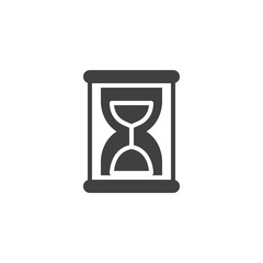 Hourglass time vector icon. filled flat sign for mobile concept and web design. Flowing sand clock glyph icon. Symbol, logo illustration. Vector graphics