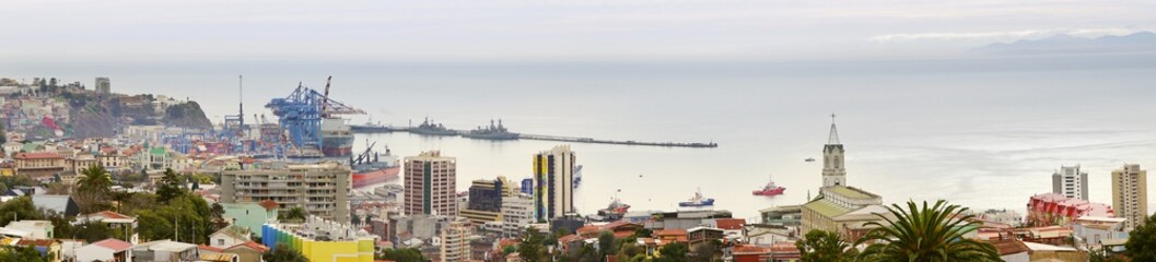 Obraz premium Valparaíso w Chile na wybrzeżu Pacyfiku