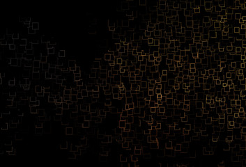 Dark Black vector background with rectangles.