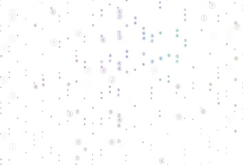 Light Multicolor vector layout with algebra elements.